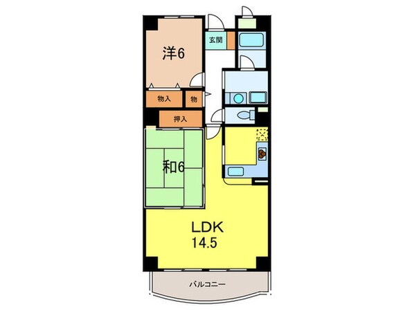 リバ－ウエストの物件間取画像